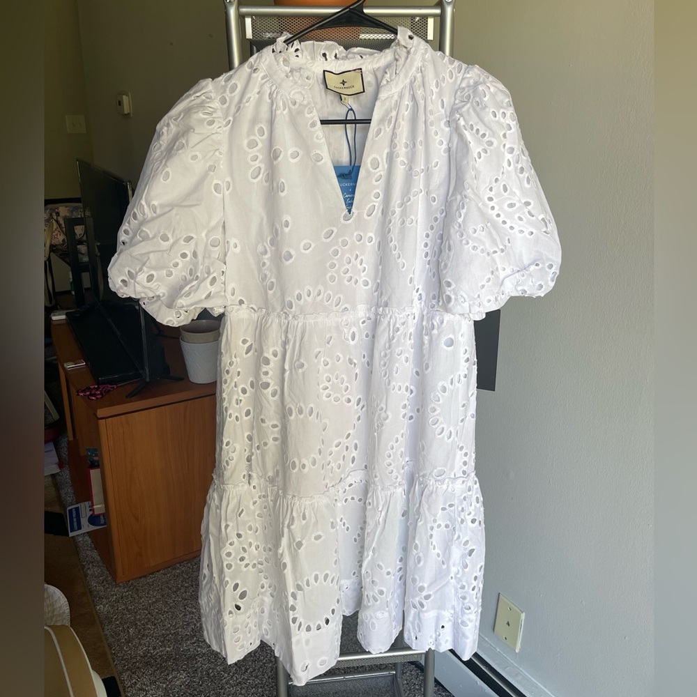 Tuckerneck Eyelet Dress